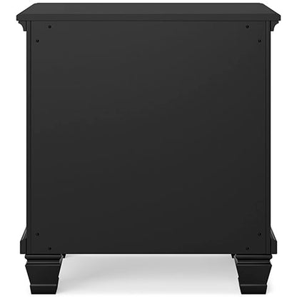 Fortman Pure Black Nightstand