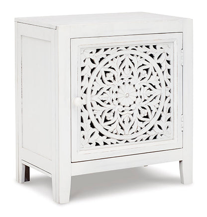 Fossil Ridge White Accent Cabinet
