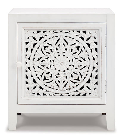 Fossil Ridge White Accent Cabinet