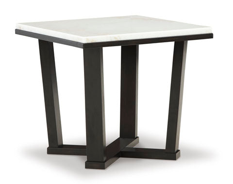 Fostead Black and White End Table