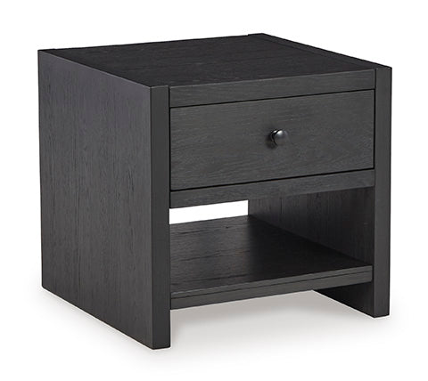 Foyland Black End Table