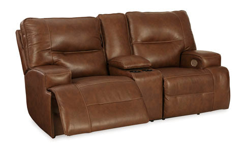 Francesca Auburn Power Reclining Loveseat with Console