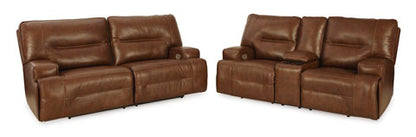 Francesca Auburn Power Reclining Sofa and Loveseat Set