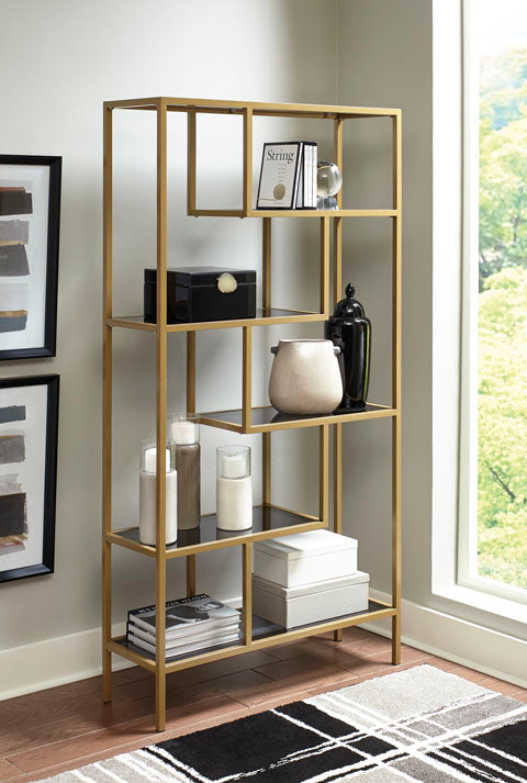 Frankwell Gold Finish Bookcase