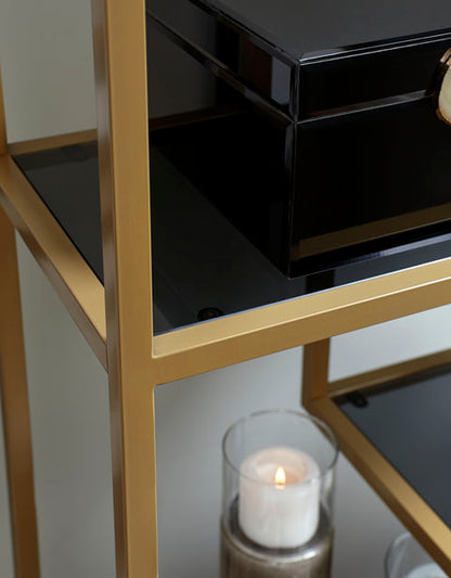Frankwell Gold Finish Bookcase
