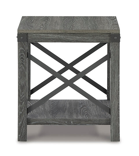 Freedan Grayish Brown End Table