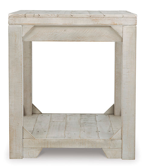 Fregine Whitewashed End Table