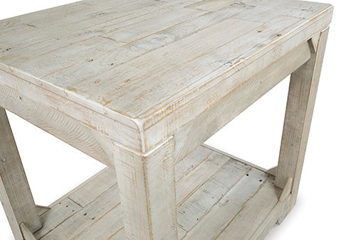 Fregine Whitewashed End Table