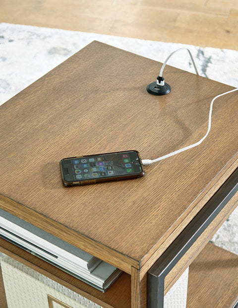 Fridley Brown and Black End Table