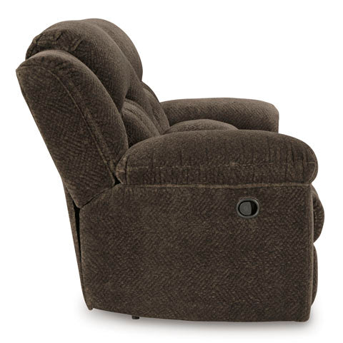 Frohn Chocolate DBL Reclining Loveseat w/Console