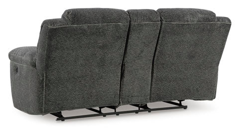 Frohn Graphite DBL Reclining Loveseat w/Console