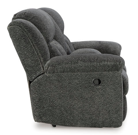 Frohn Graphite DBL Reclining Loveseat w/Console