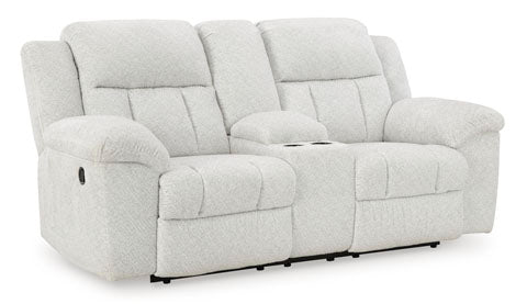 Frohn Snow DBL Reclining Loveseat w/Console