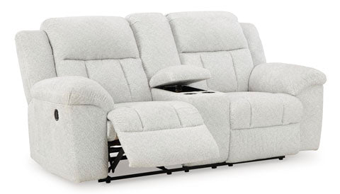 Frohn Snow DBL Reclining Loveseat w/Console