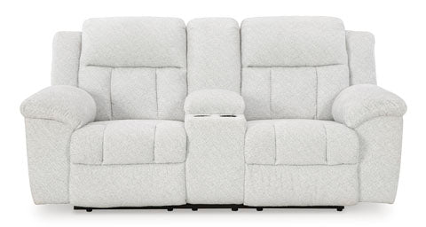 Frohn Snow DBL Reclining Loveseat w/Console