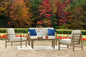 Fynnegan Light Brown 4-pc Outdoor Loveseat Set