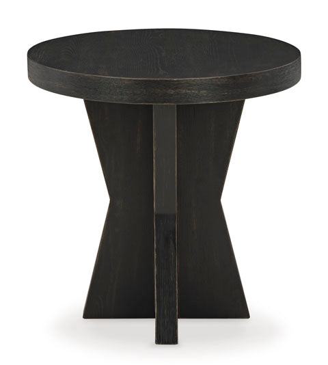 Galliden Black Round End Table