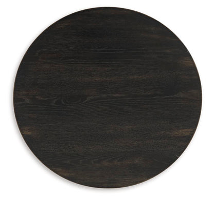 Galliden Black Round End Table