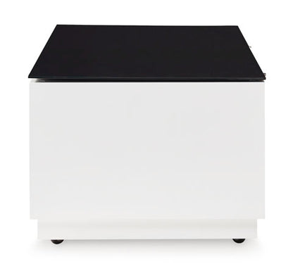 Gardoni White and Black End Table