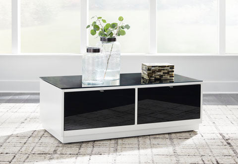 Gardoni White and Black Coffee Table