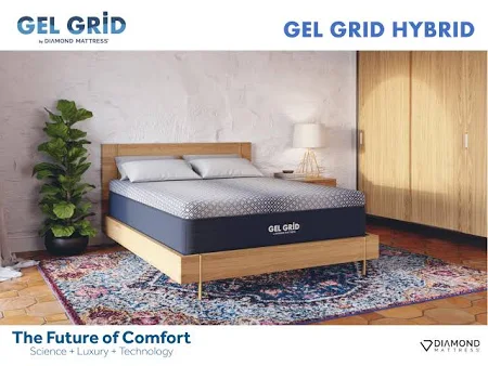 Diamond Gravity Cool Gel Grid Hybrid 13" Mattress