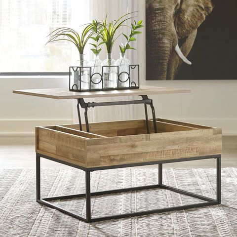 Gerdanet Light Brown Lift-Top Coffee Table