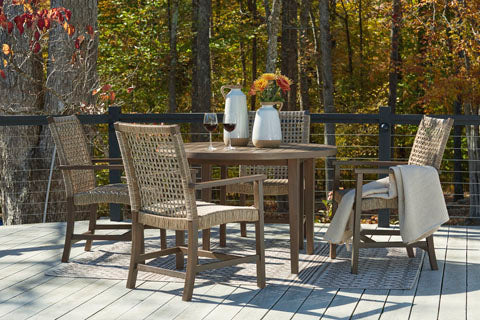 Germalia Brown 5-pc Outdoor Dining Set