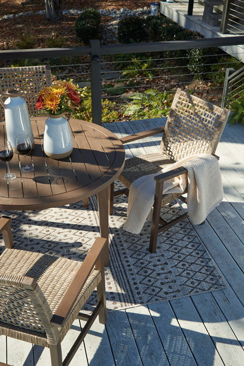 Germalia Brown 5-pc Outdoor Dining Set