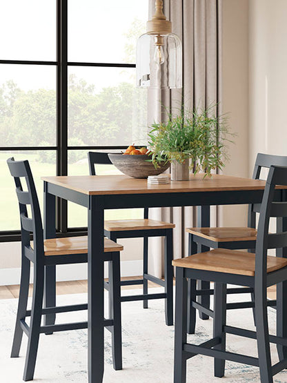 Gesthaven Blue 5-pc Counter Height Dining Table Set