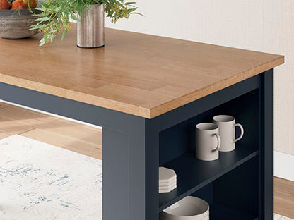 Gesthaven Blue 3-pc Counter Height Dining Table with Shelves Set