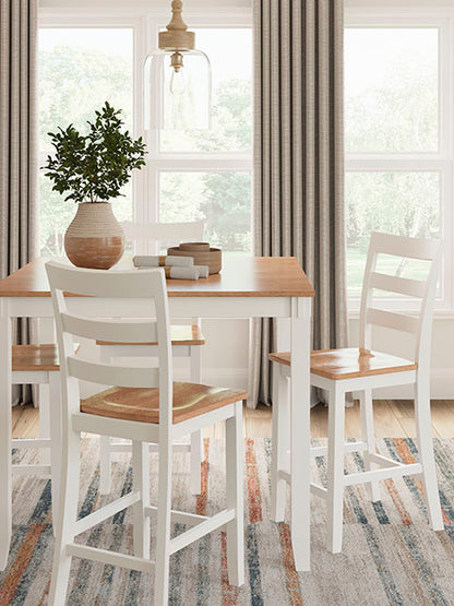Gesthaven White 5-pc Counter Height Dining Table Set