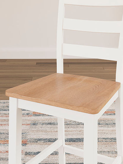Gesthaven White 3-pc Counter Height Dining Table with Shelves Set