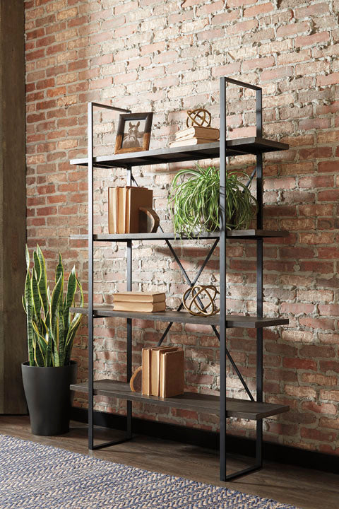 Gilesgrove Black and Gray Bookcase