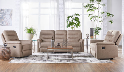 Gio Mushroom Manual Reclining Sofa and Loveseat Set
