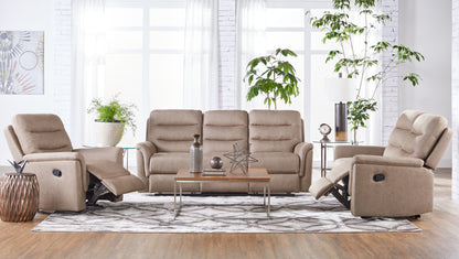 Gio Mushroom Manual Reclining Sofa and Loveseat Set
