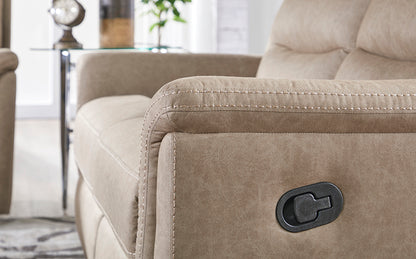 Gio Mushroom Manual Reclining Sofa and Loveseat Set