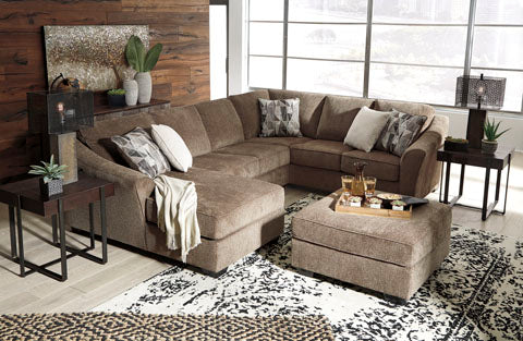 Graftin Teak 3-Piece Sectional with Chaise