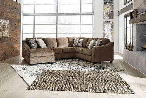 Graftin Teak 3-Piece Sectional with Chaise