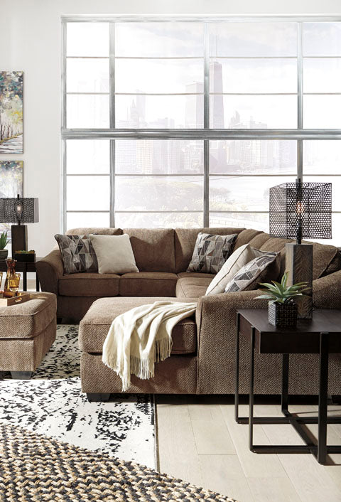 Graftin Teak 3-Piece Sectional with Chaise