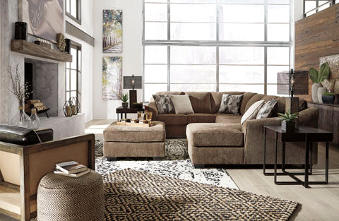 Graftin Teak 3-Piece Sectional with Chaise