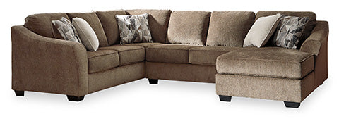 Graftin Teak 3-Piece Sectional with Chaise