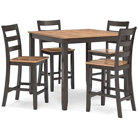 Gesthaven Brown 5-pc Counter Height Dining Table Set