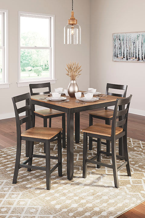 Gesthaven Brown 5-pc Counter Height Dining Table Set