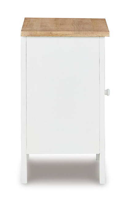 Gylesburg White and Brown Accent Cabinet