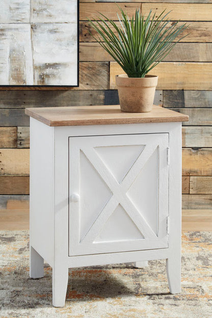 Gylesburg White and Brown Accent Cabinet