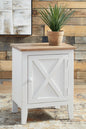 Gylesburg White and Brown Accent Cabinet