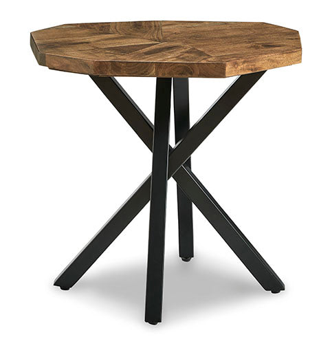 Haileeton Brown and Black End Table