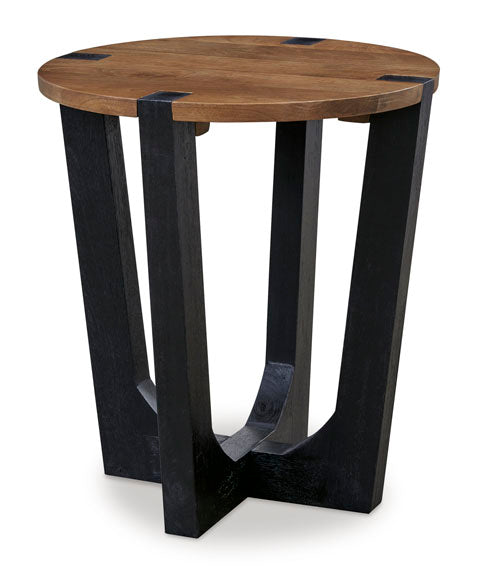 Hanneforth Brown and Black End Table