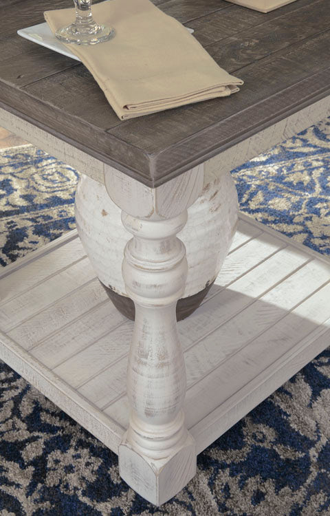 Havalance Gray and White End Table