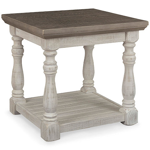 Havalance Gray and White End Table